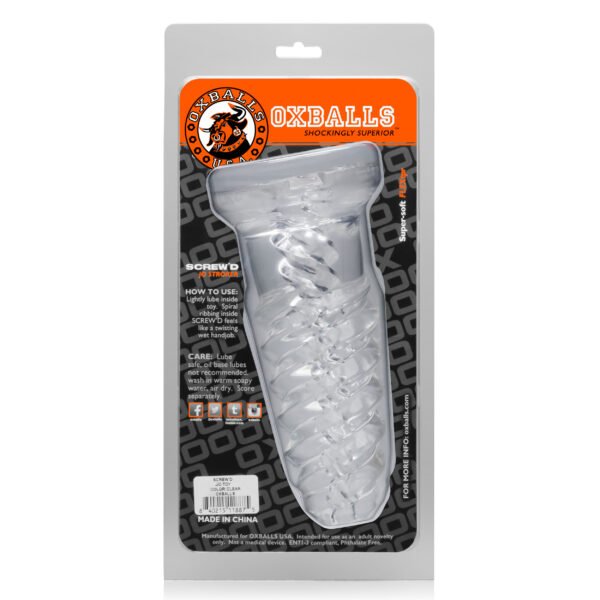 ScrewD Super Squish Corkscrew Jackoff Toy Clear - Image 5