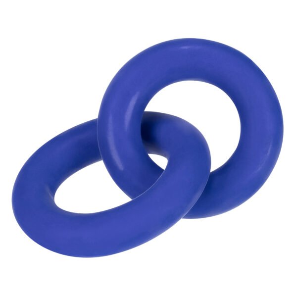 DUO Linked Cock/Ball Rings by Hunkyjunk Cobalt - Image 3