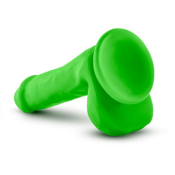 Neo Dual Density Cock With Balls 6in Neon Green - Image 5