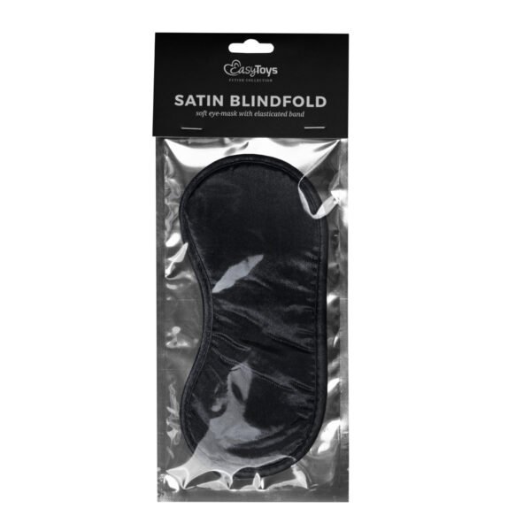 Black Satin Eye Mask - Image 2