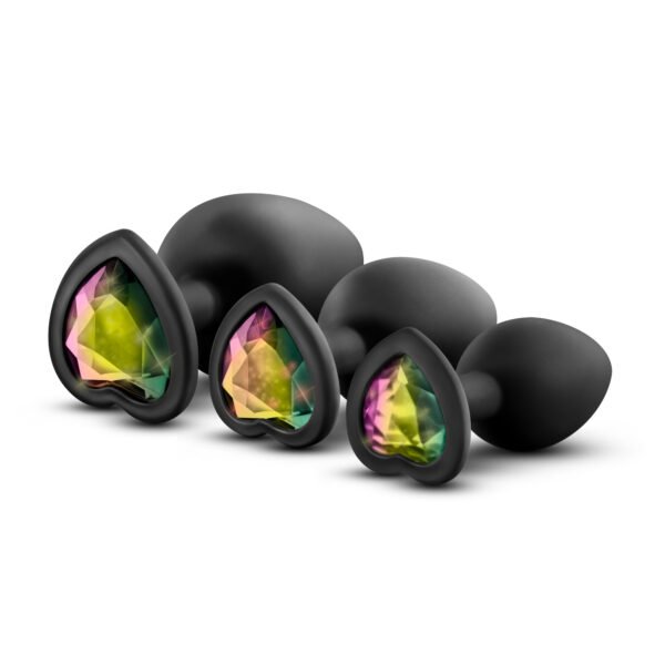 Luxe Bling Plugs Training Kit Black With Rainbow Gems - Image 3