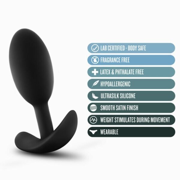 Anal Adventures Platinum Silicone Vibra Slim Plug Medium - Image 6