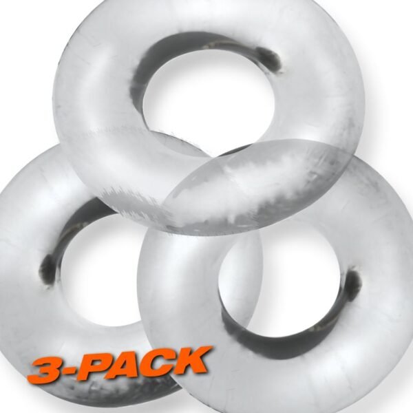 Fat Willy 3 Pc Jumbo Cockrings Clear - Image 4