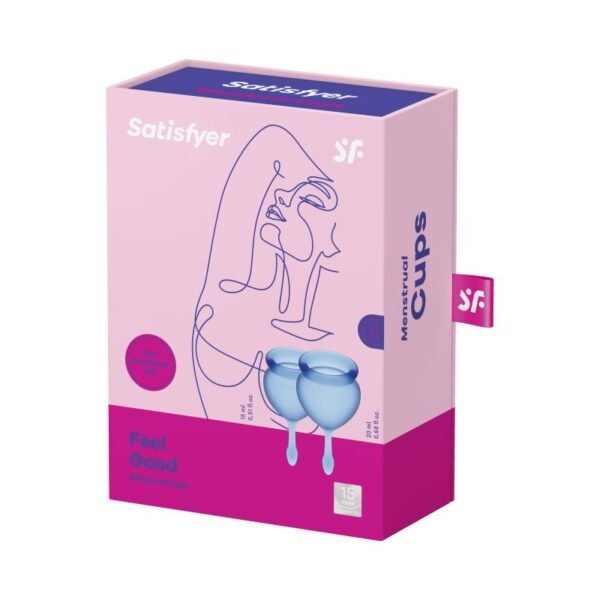 Feel Good Menstrual Cup Dark Blue 2pcs - Image 2