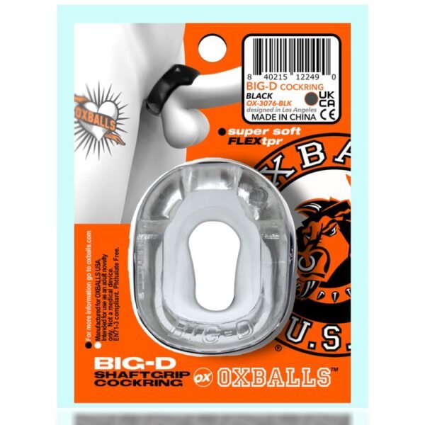 Big D Shaft Grip Cock Ring Clear - Image 4