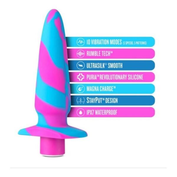 Avant Vibrotize Silicone Mini Anal Vibe Fuchsia - Image 3