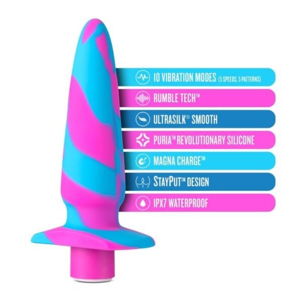 Avant Vibrotize Silicone Mini Anal Vibe Fuchsia - Image 5