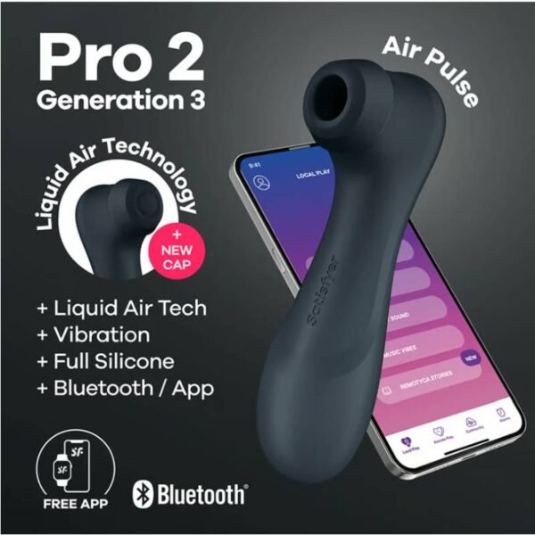 Satisfyer Pro 2 Gen 3 App Control Clitoral Stimulator Black - Image 3