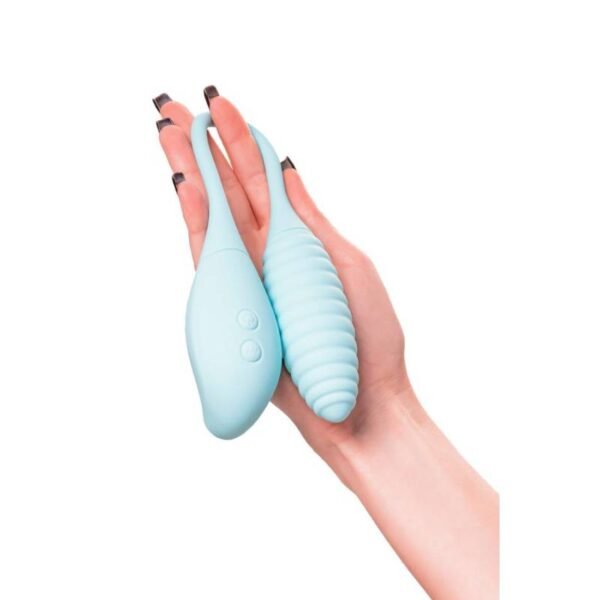 JOS Roow Vaginal and Clitoral Air Pulse Stimulator Blue - Image 4