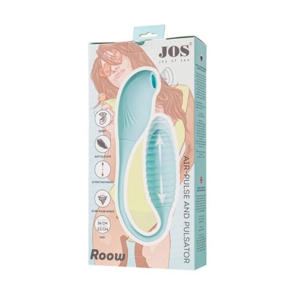 JOS Roow Vaginal and Clitoral Air Pulse Stimulator Blue - Image 8